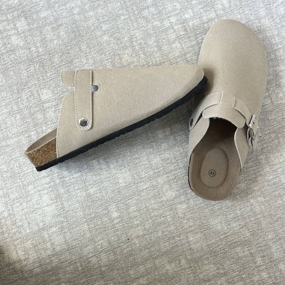 Men's Beige Slip-On Clogs